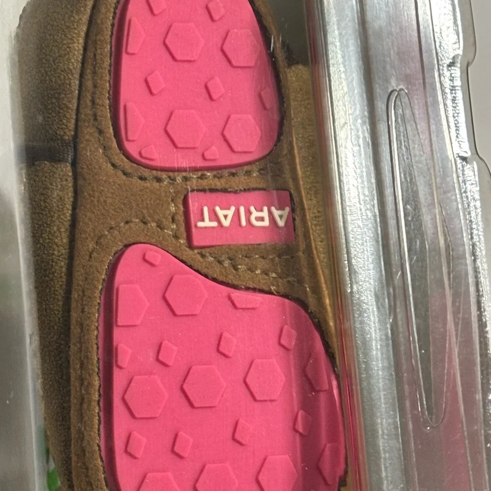 Ariat Lil' Stompers Anaheim Cactus Print Baby Bootie Size 4 Pink Sole - Picture 5 of 6